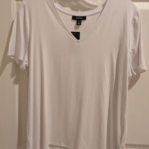 Alfani Women's White V-Neck Top